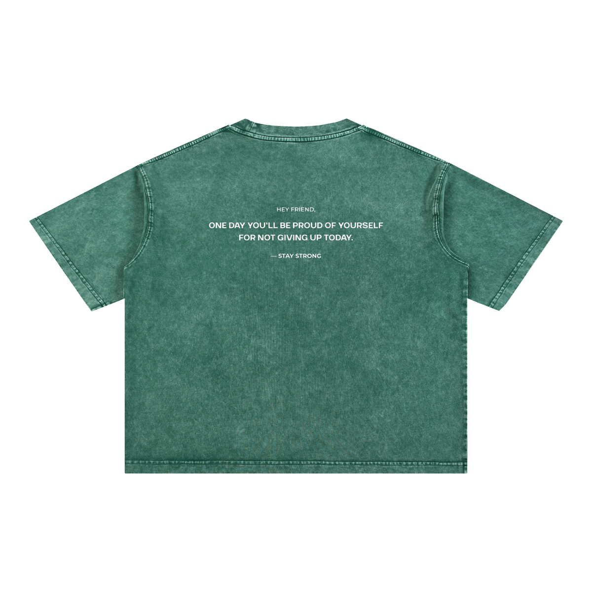 'Proud Of Yourself' Boxy T-Shirt - Green
