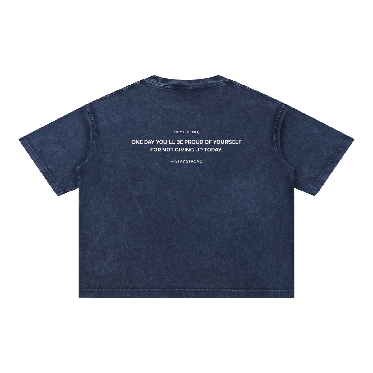 'Proud Of Yourself' Boxy T-Shirt - Royal Blue