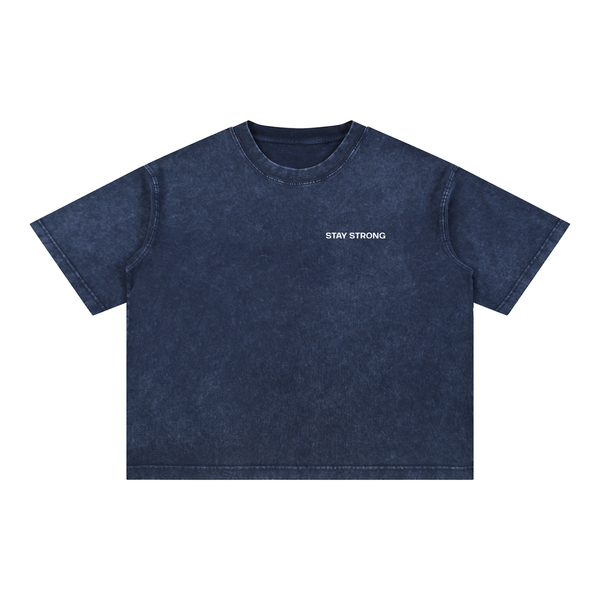 'Proud Of Yourself' Boxy T-Shirt - Royal Blue
