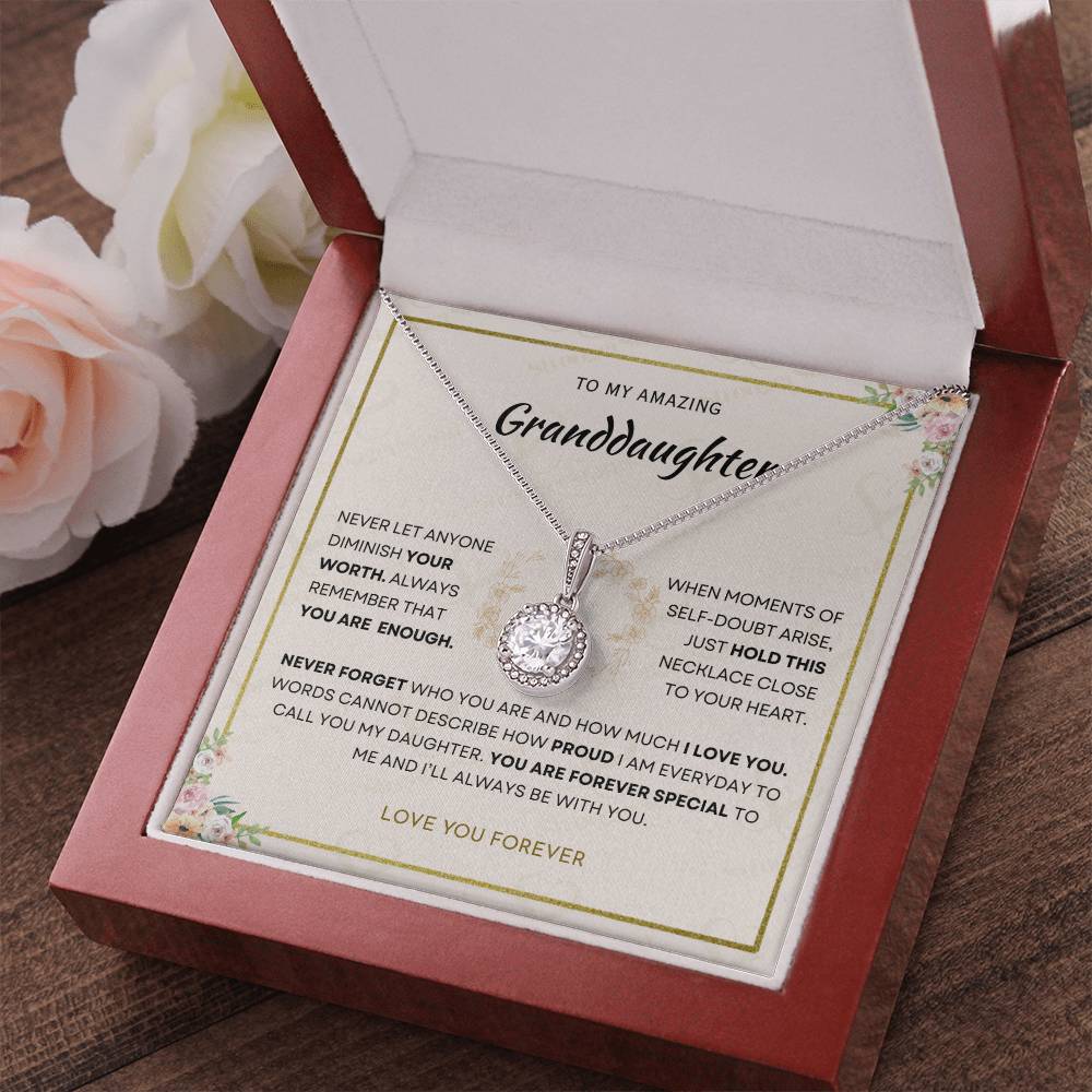 Granddaughter - You Are Enough - Eternal Hope Necklace