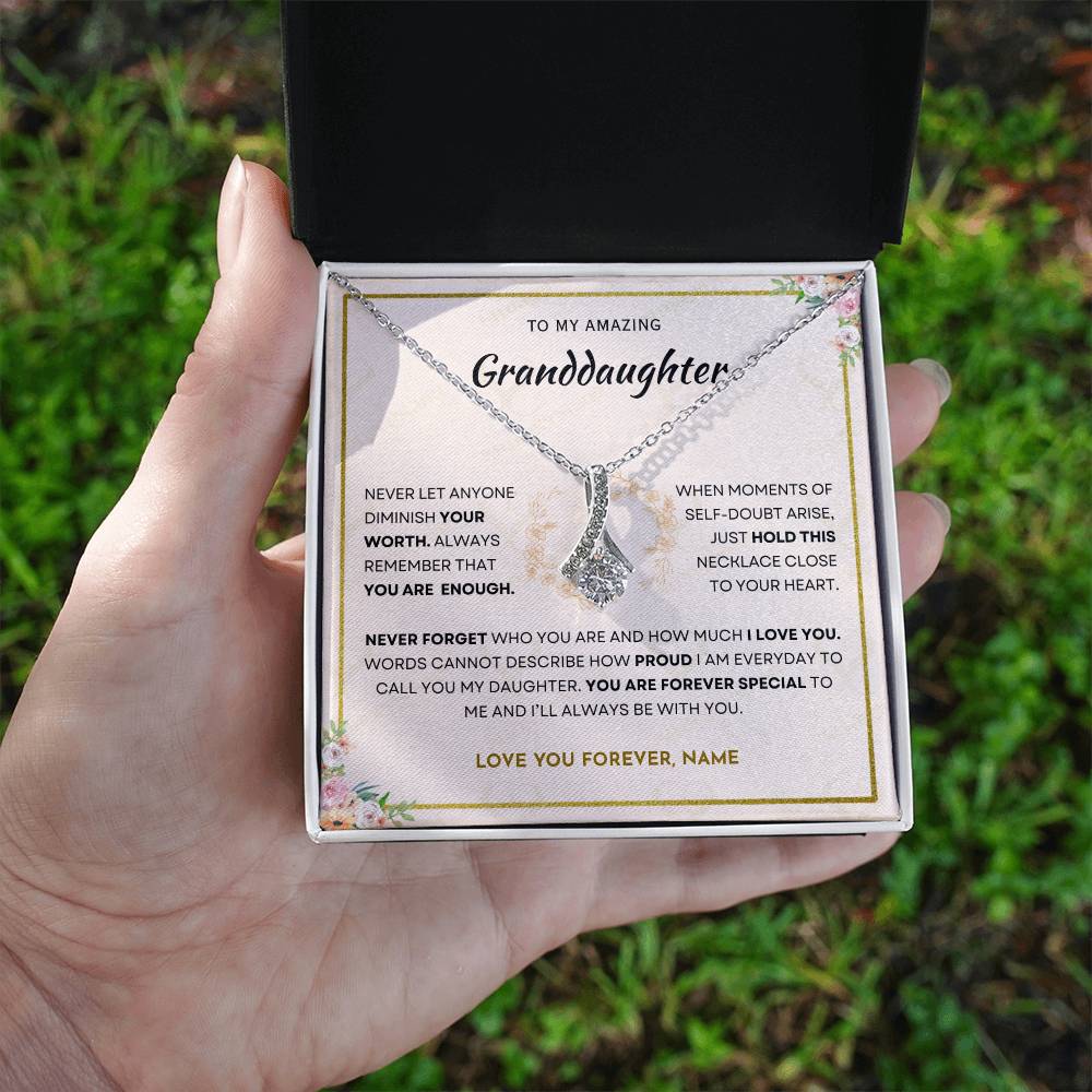 Granddaughter - You Are Enough - Alluring Necklace