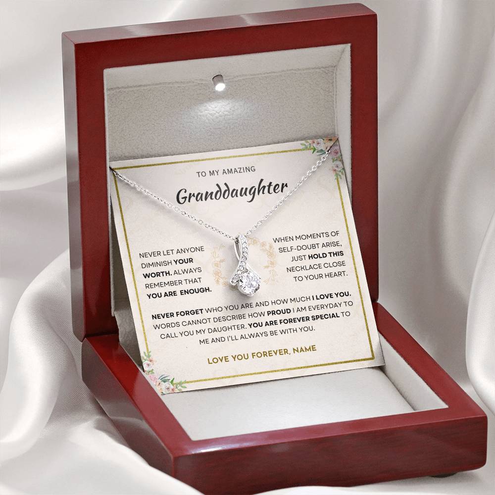 Granddaughter - You Are Enough - Alluring Necklace