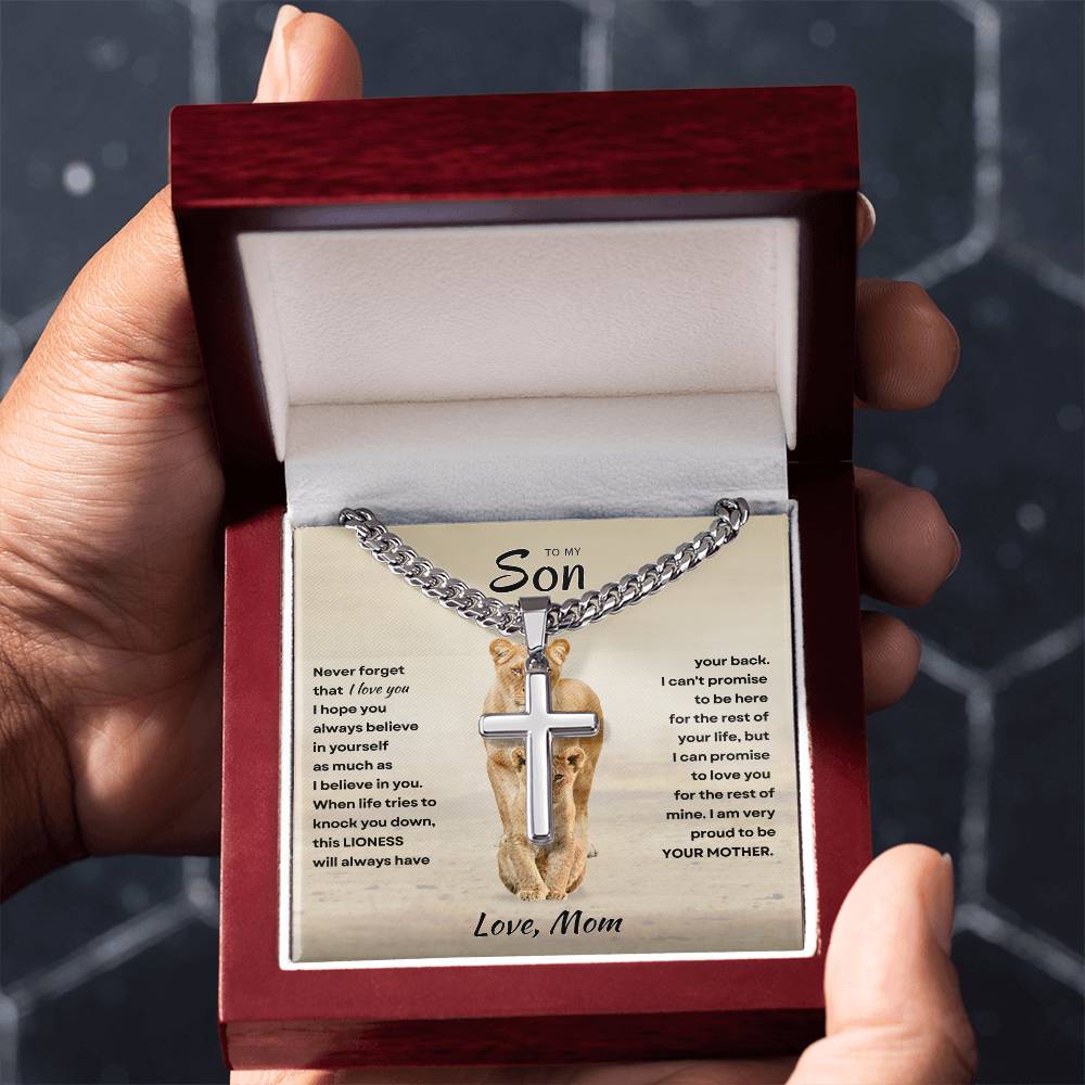 Son - Proud Mother - Cross Necklace