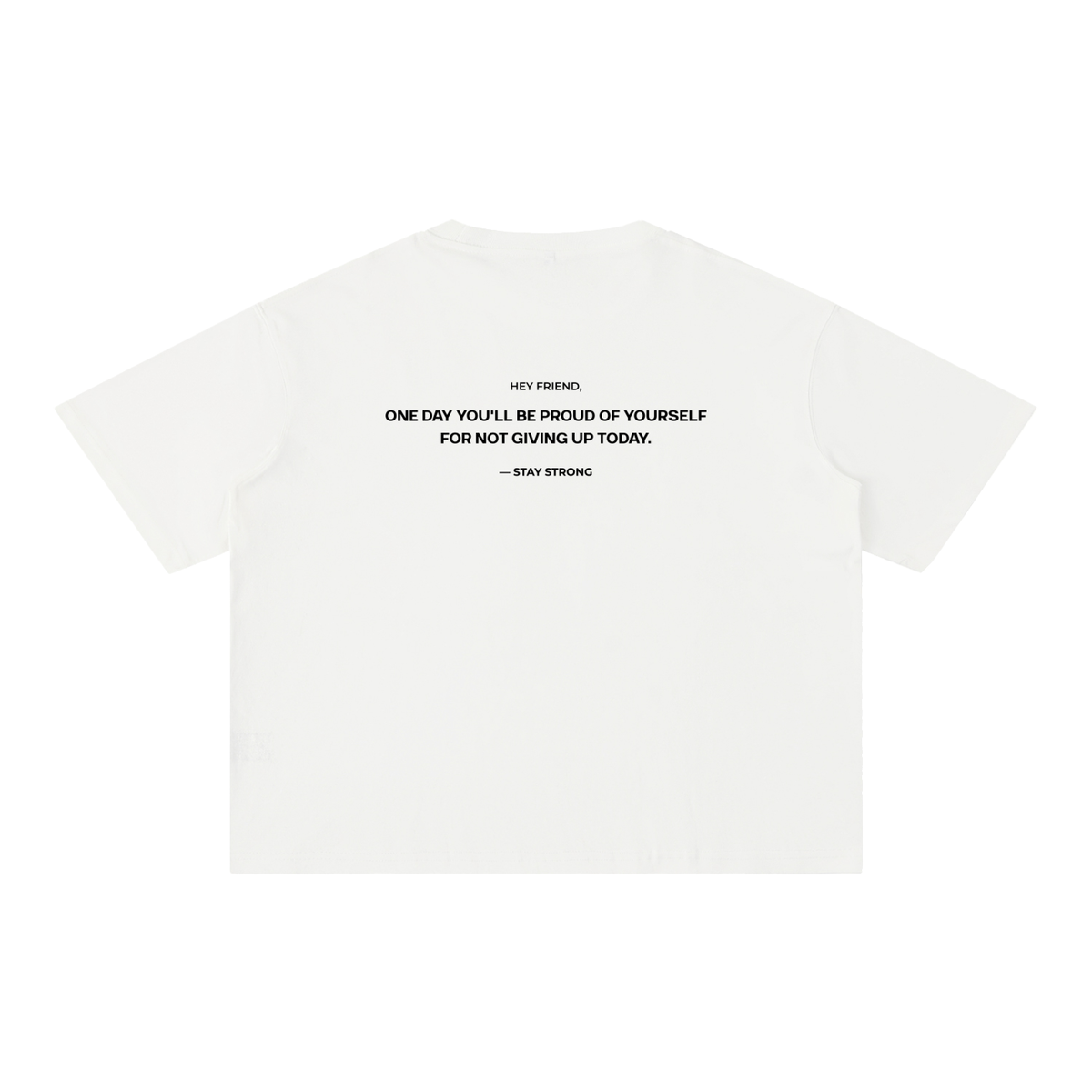 'Proud Of Yourself' Boxy T-Shirt - White