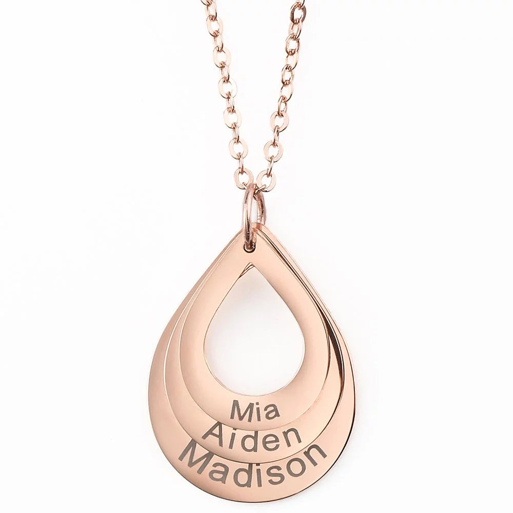 Engraved Family Name Necklace