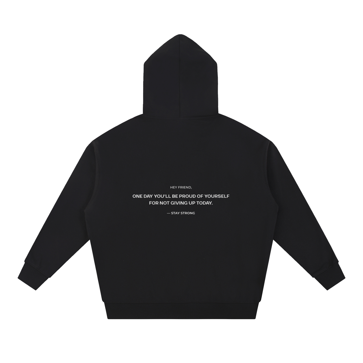 'Proud Of Yourself' Heavyweight Hoodie - Black