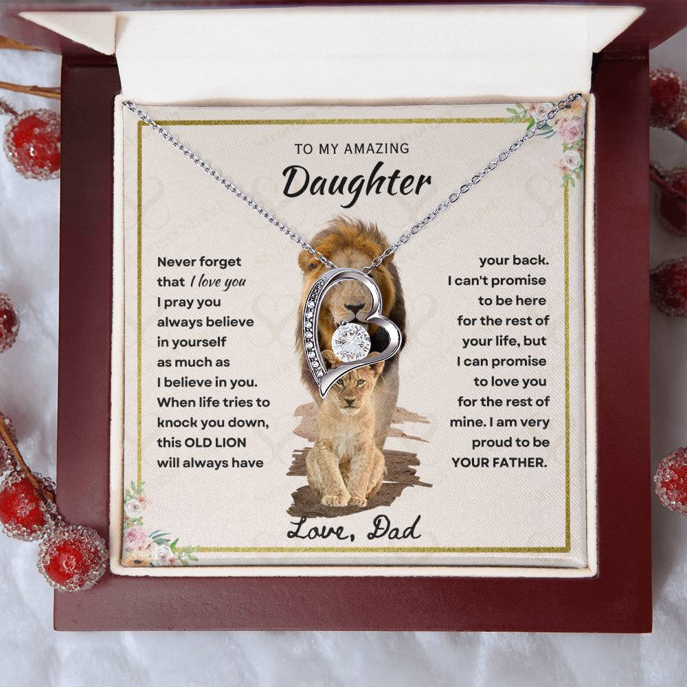 Daughter - Proud Father - Forever Love Necklace