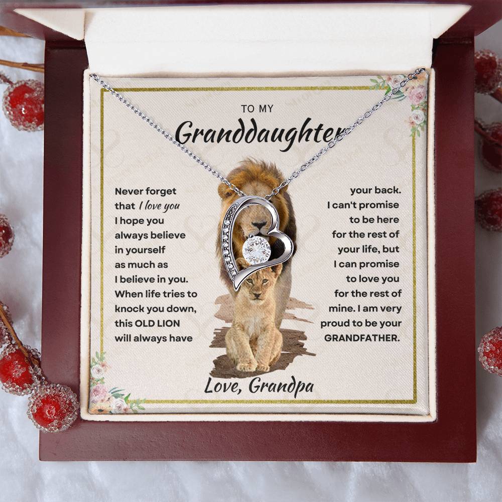 granddaughter - Proud Grandpa - Forever Love Necklace