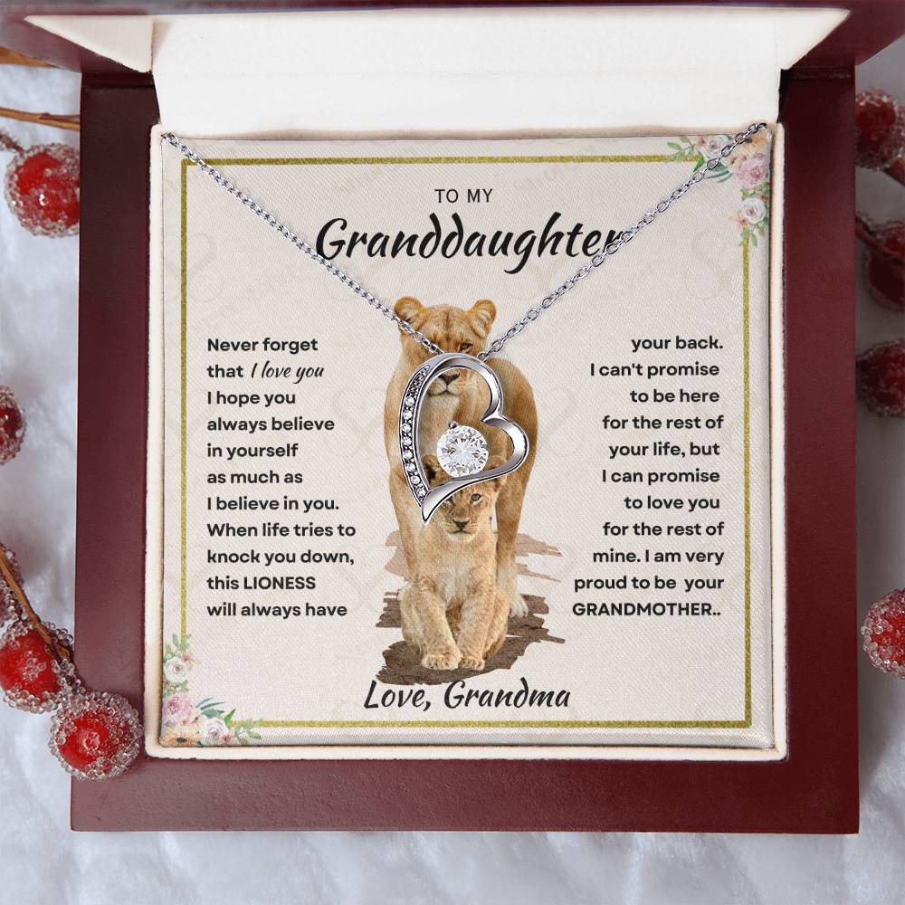 Granddaughter - Proud Grandma - Forever Love Necklace