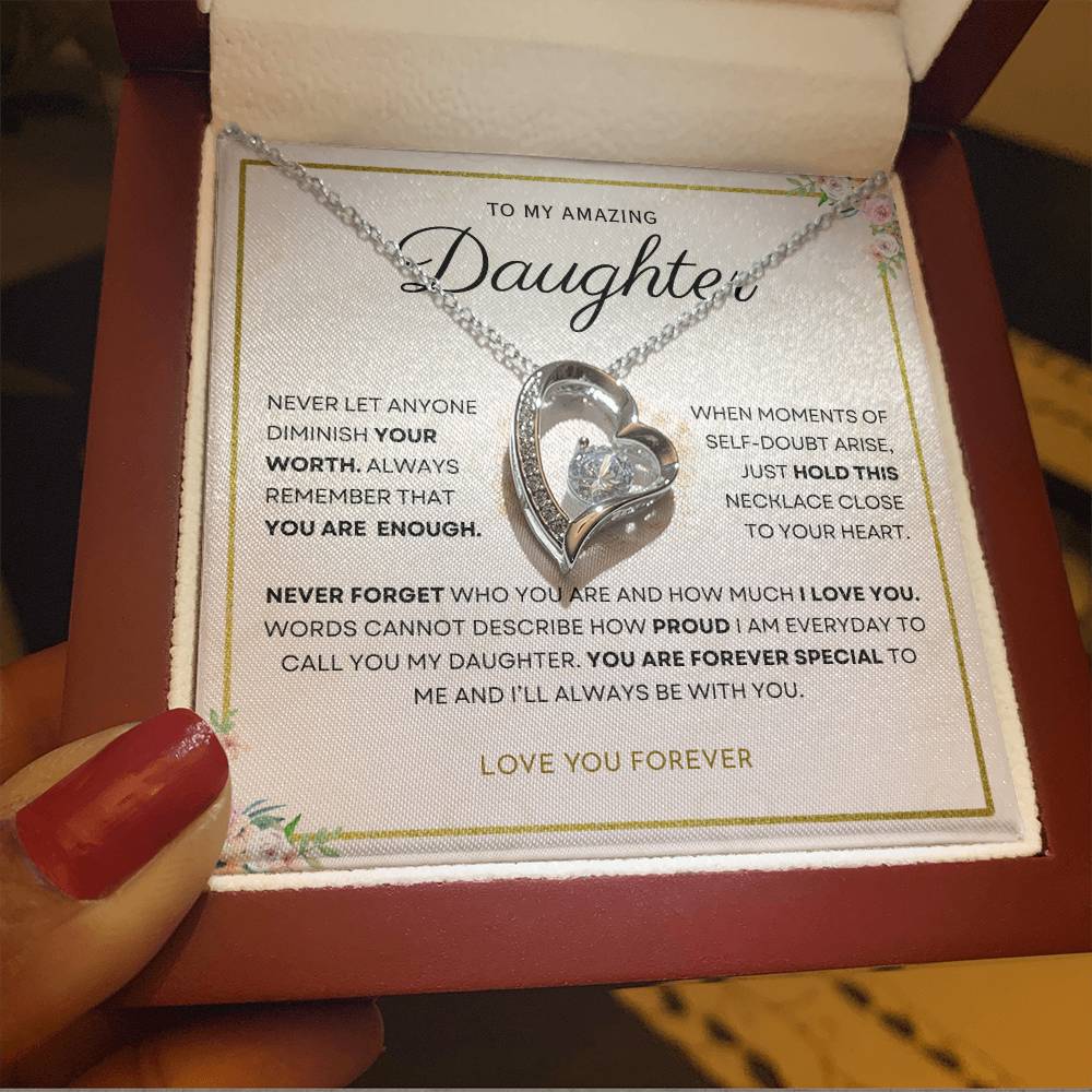 Daughter - You Are Enough - Forever Love Necklace