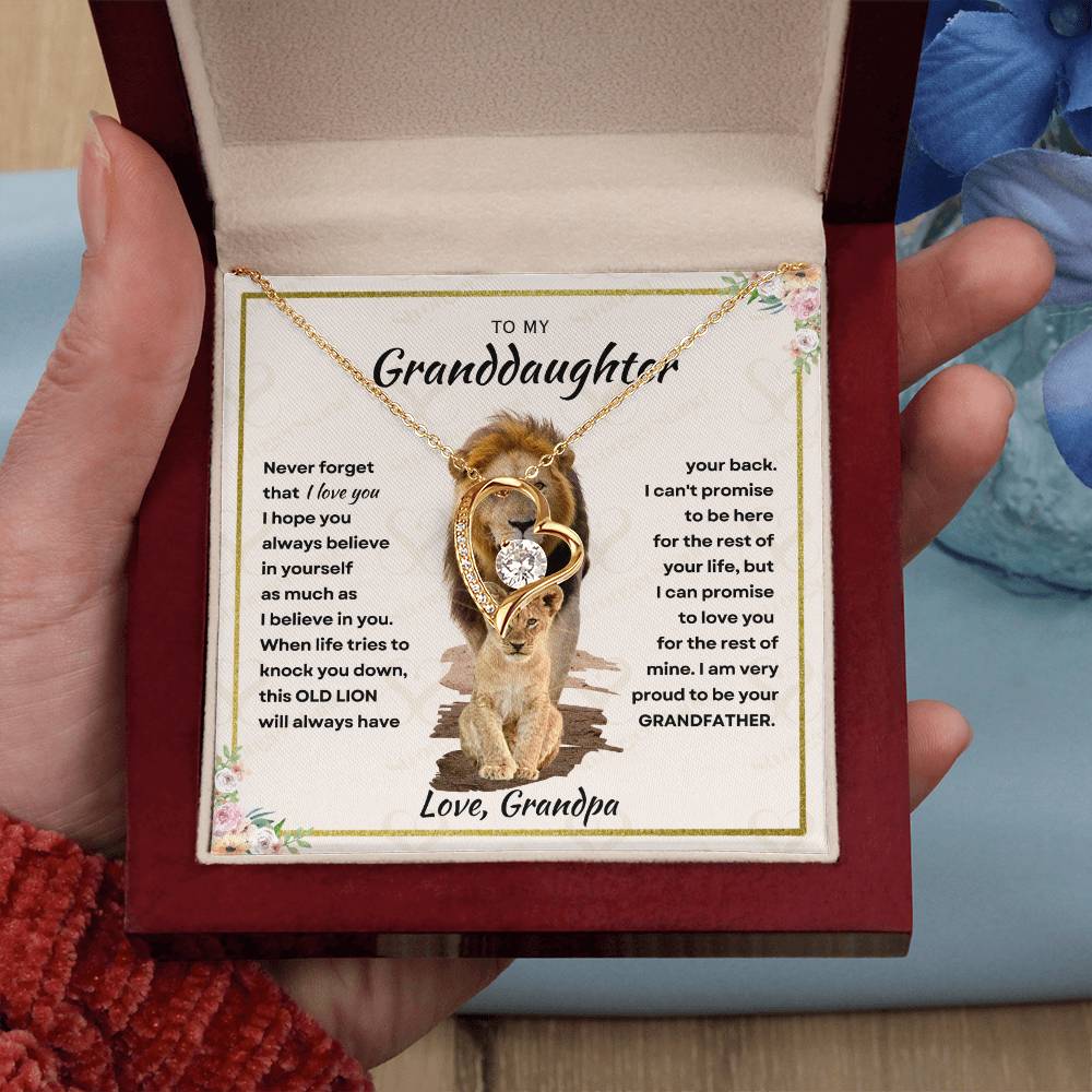 granddaughter - Proud Grandpa - Forever Love Necklace