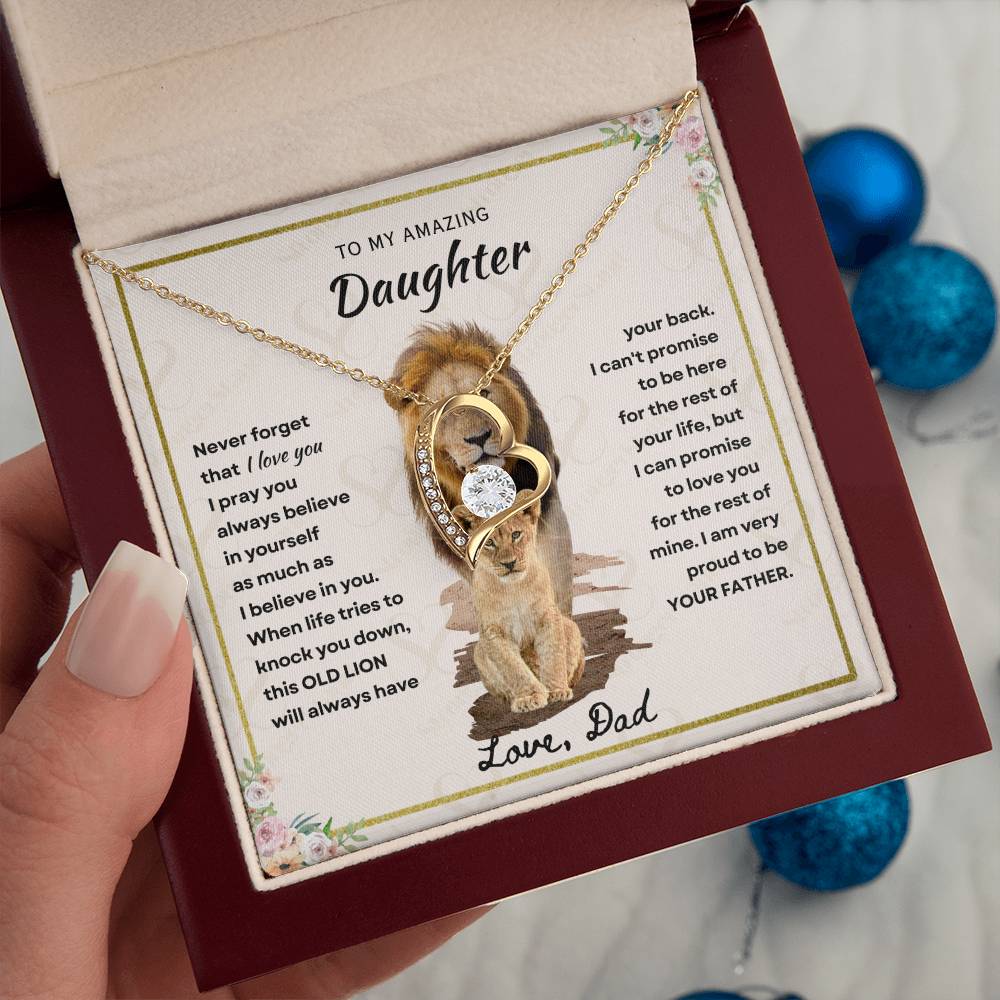 Daughter - Proud Father - Forever Love Necklace