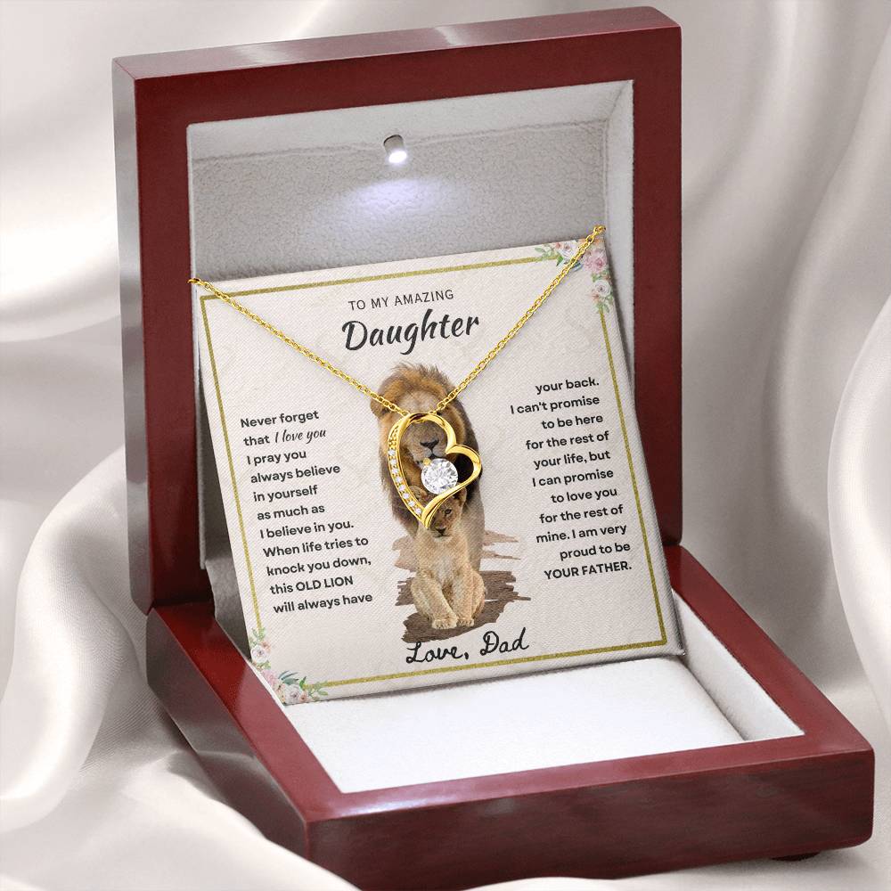 Daughter - Proud Father - Forever Love Necklace