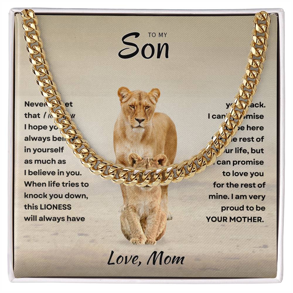 Son - Proud Mother - Cuban Link Chain