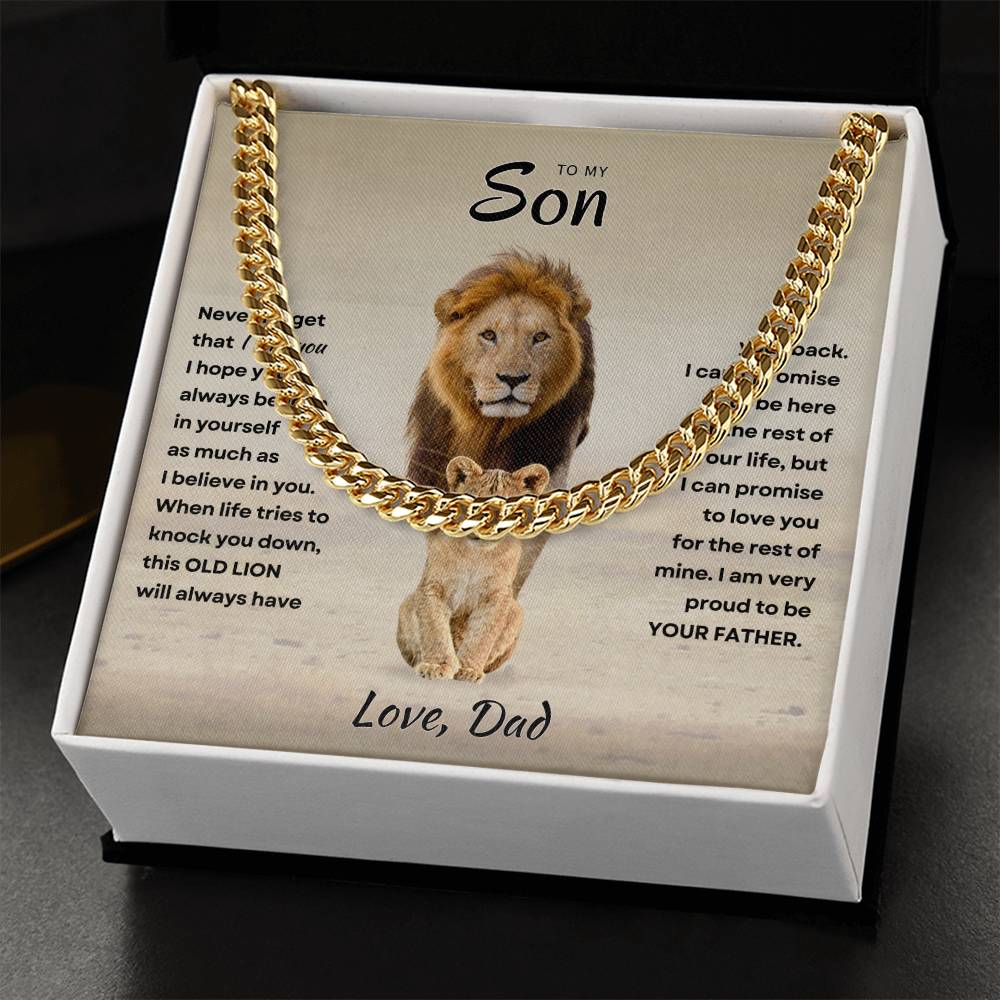 Son - Proud Father - Cuban Link Chain