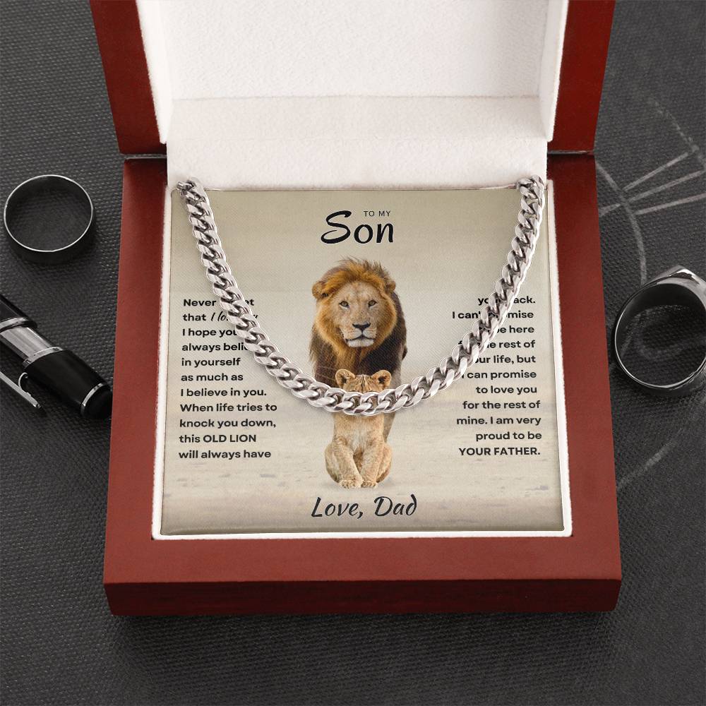 Son - Proud Father - Cuban Link Chain