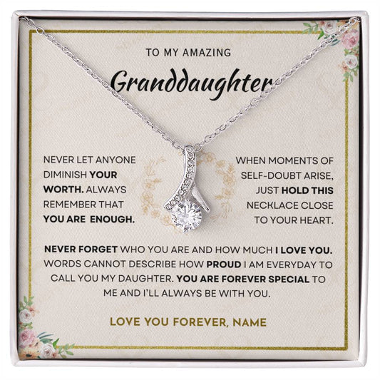 Granddaughter - You Are Enough - Alluring Necklace