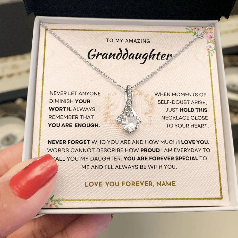 Granddaughter - You Are Enough - Alluring Necklace