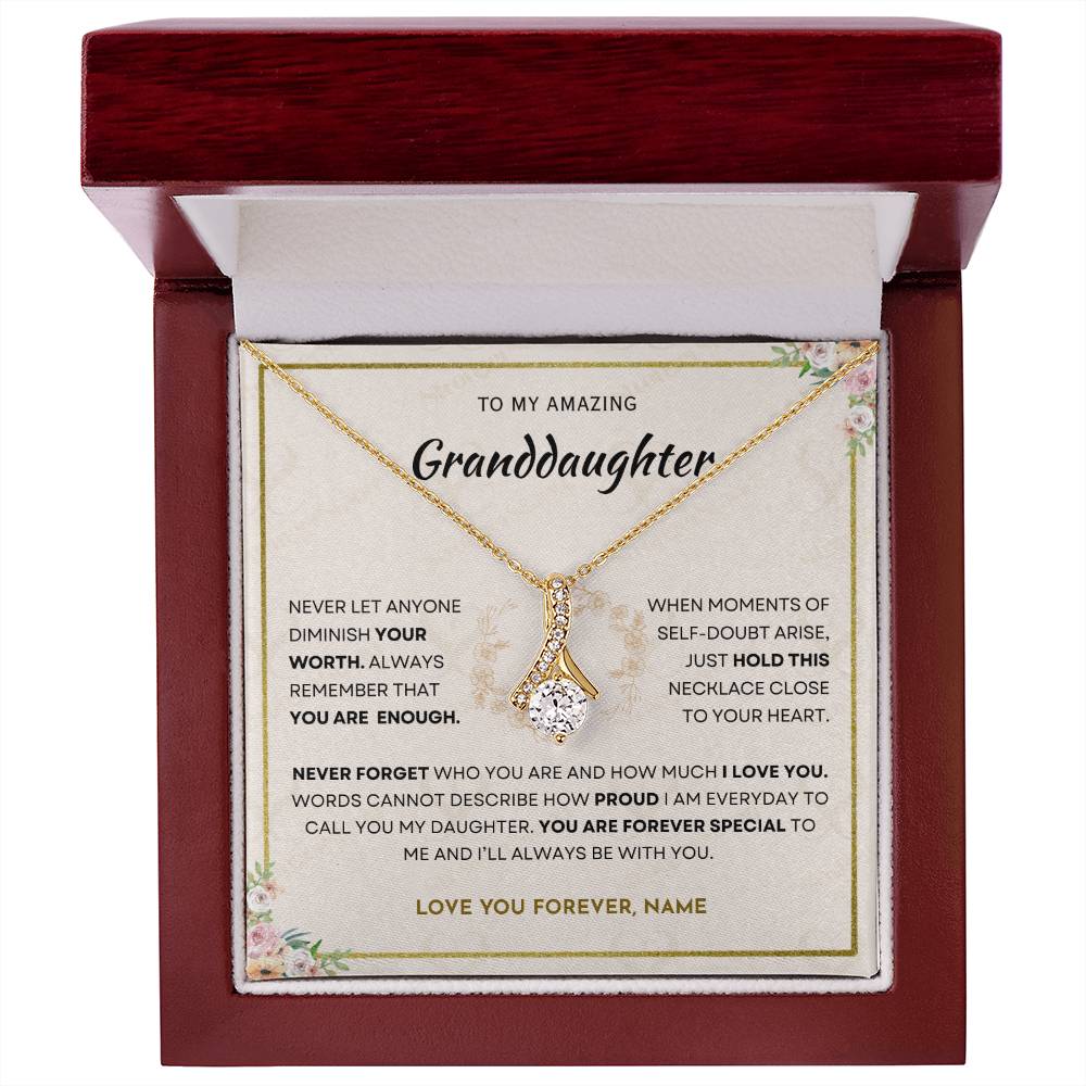 Granddaughter - You Are Enough - Alluring Necklace