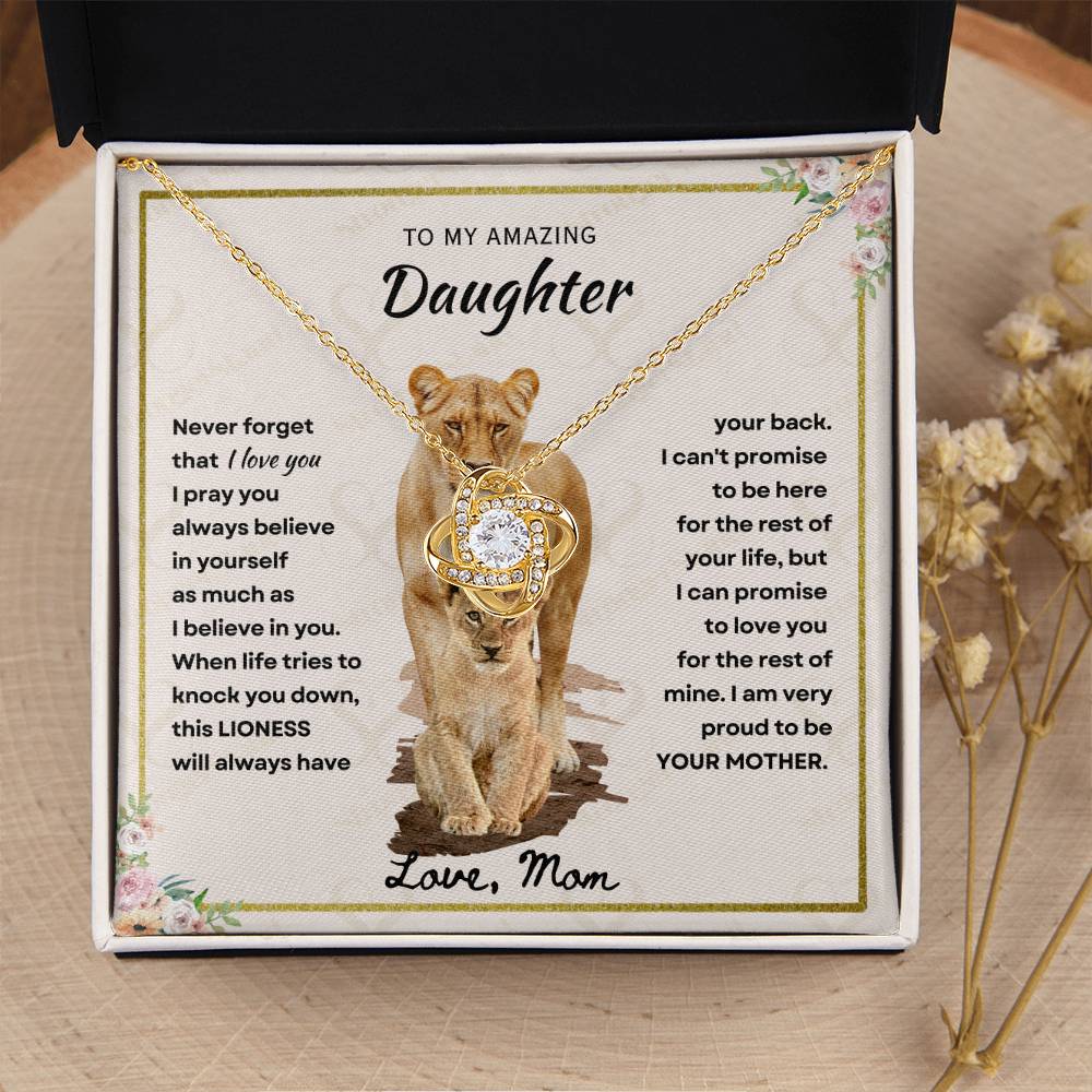 [Selling Fast!] Daughter - Proud Mother- Love Knot Necklace