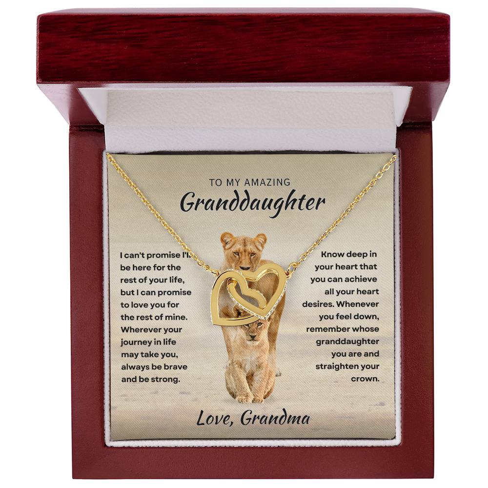 [ALMOST SOLD OUT] To My Amazing Granddaughter - Intertwined Hearts Keepsake Necklace Gift Set