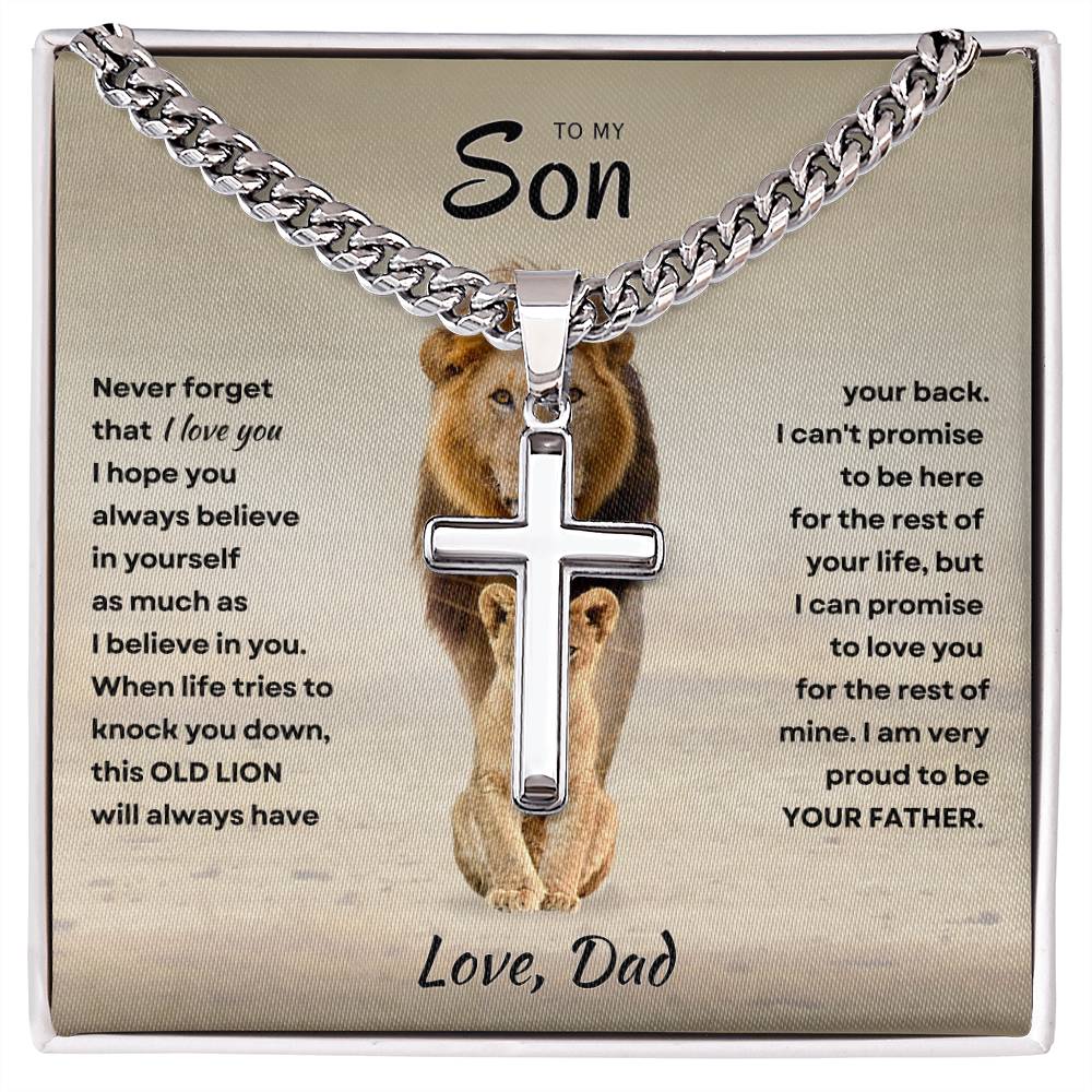 Son - Proud Father - Cross Necklace