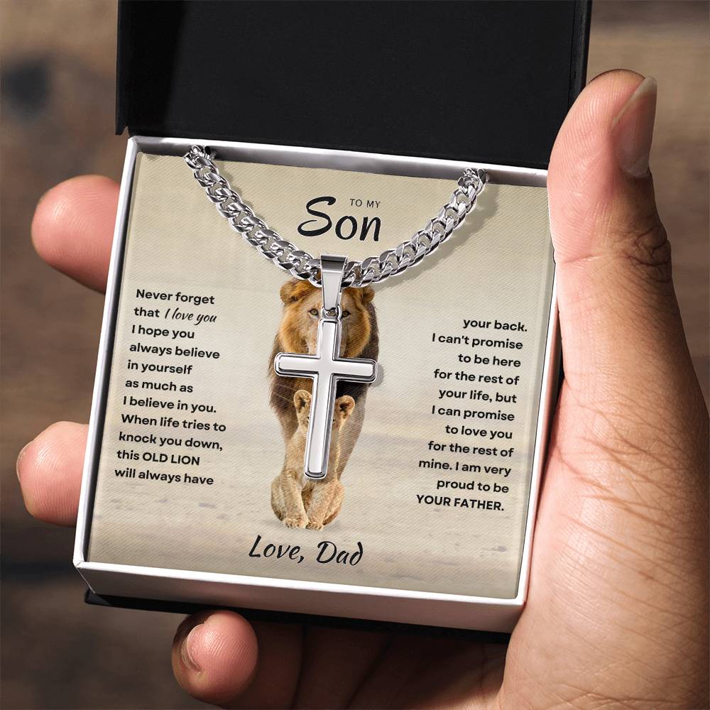 Son - Proud Father - Cross Necklace