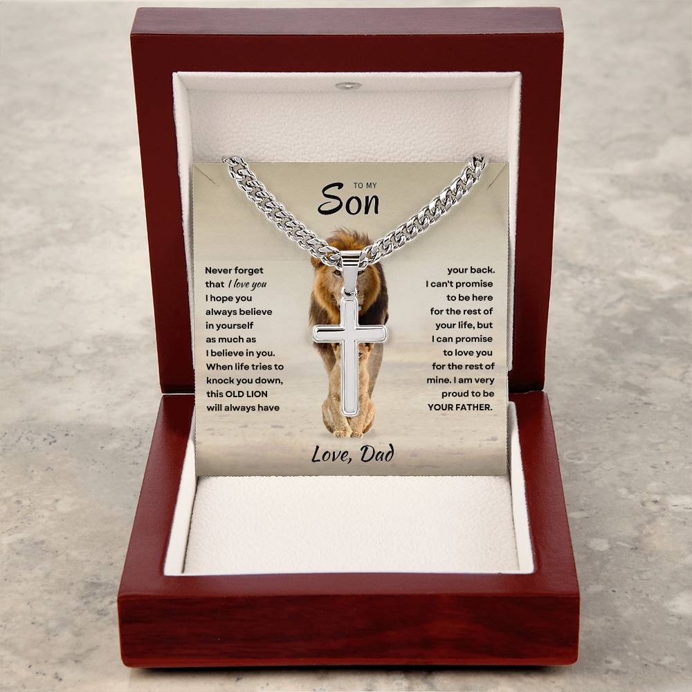 Son - Proud Father - Cross Necklace