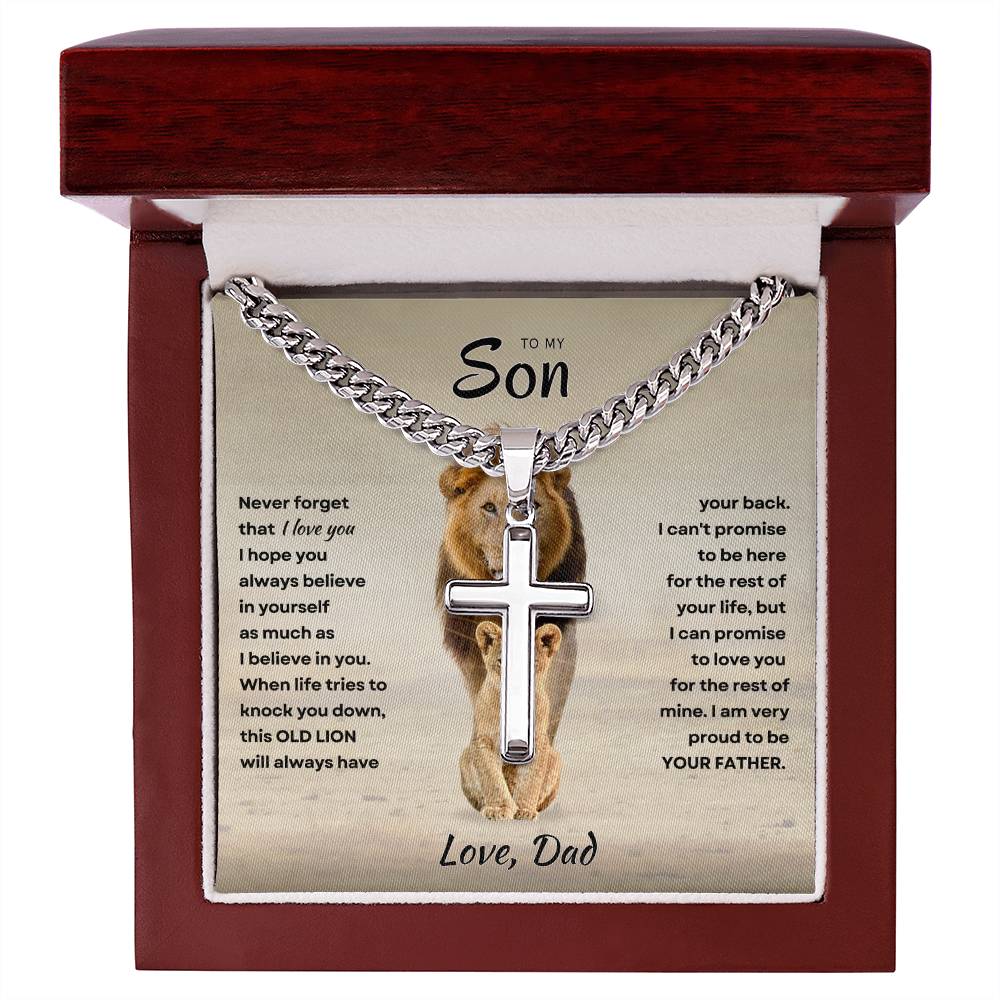 Son - Proud Father - Cross Necklace