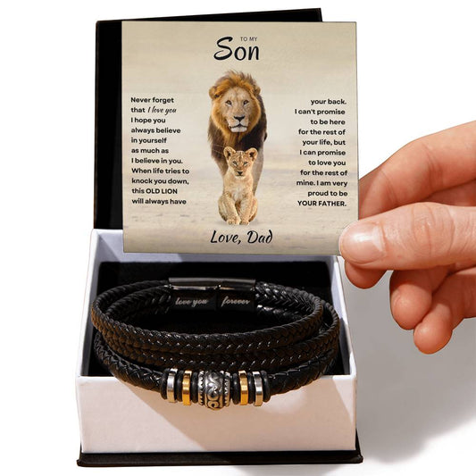 Son - Proud Mom -  Love You Forever Bracelet