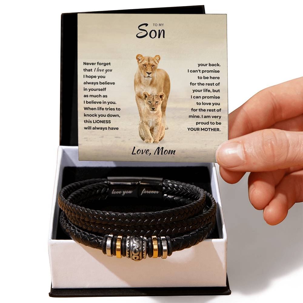 Son - Proud Mother - Love You Forever Bracelet