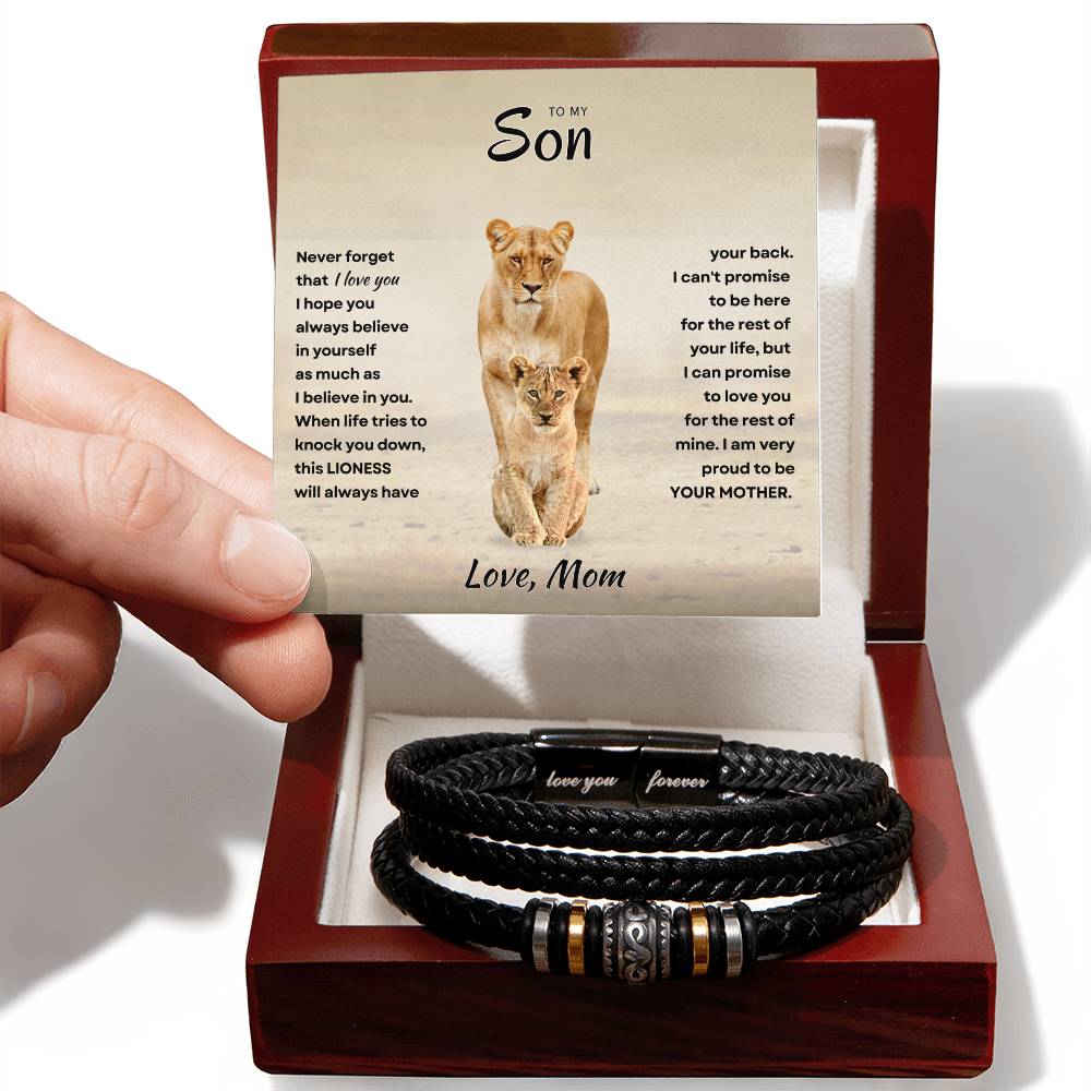 Son - Proud Mother - Love You Forever Bracelet