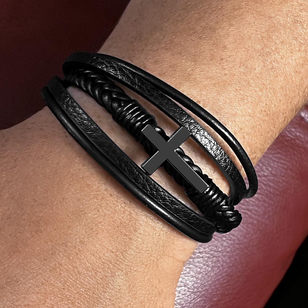 Grandson - Proud Grandma - Cross Bracelet