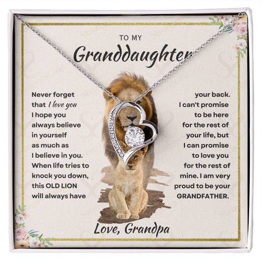 granddaughter - Proud Grandpa - Forever Love Necklace