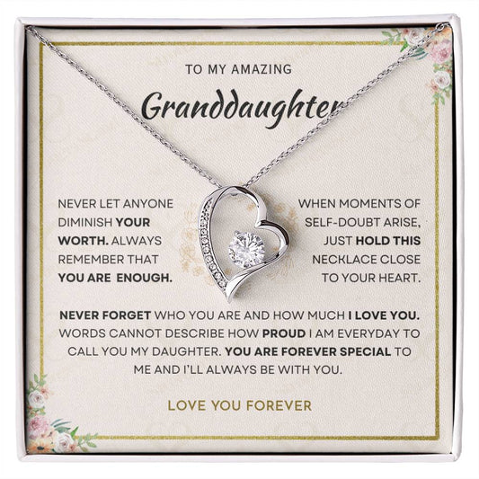 Granddaughter - You Are Enough - Forever Love Necklace