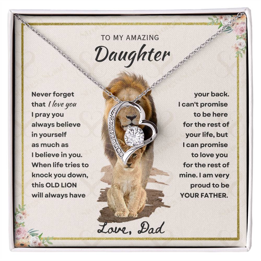 Daughter - Proud Father - Forever Love Necklace