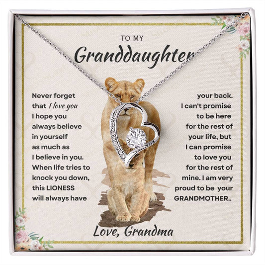 Granddaughter - Proud Grandma - Forever Love Necklace