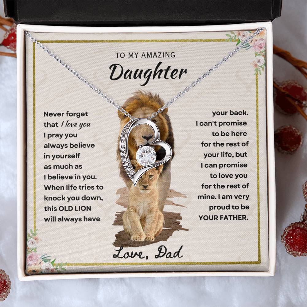 Daughter - Proud Father - Forever Love Necklace