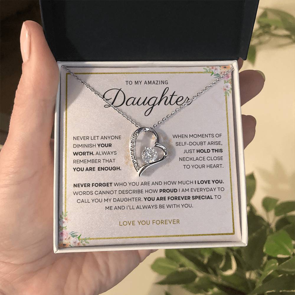 Daughter - You Are Enough - Forever Love Necklace