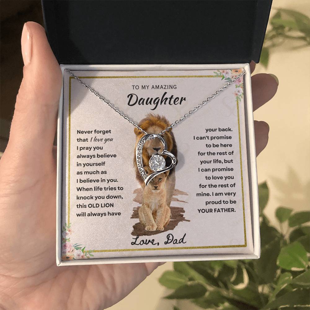 Daughter - Proud Father - Forever Love Necklace