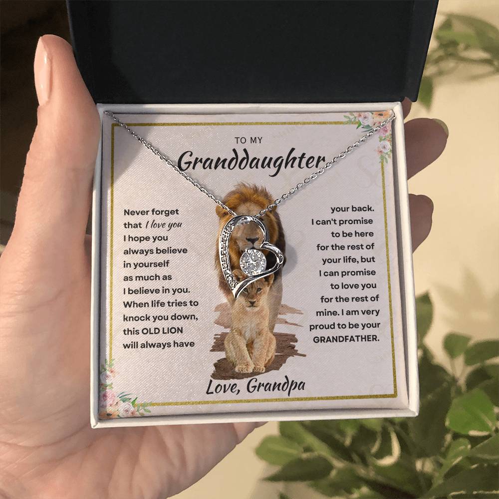 granddaughter - Proud Grandpa - Forever Love Necklace