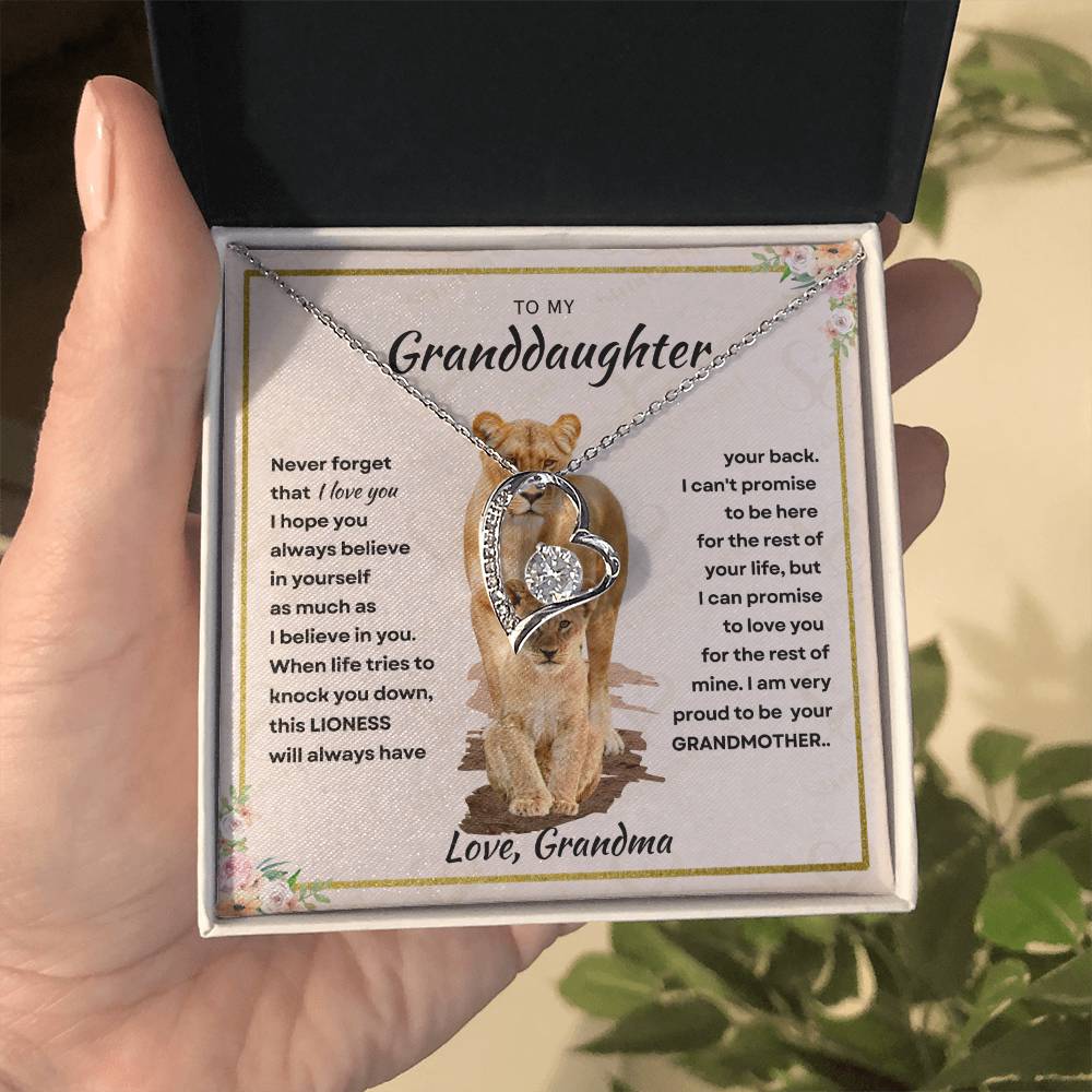 Granddaughter - Proud Grandma - Forever Love Necklace