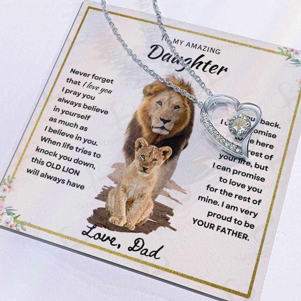 Daughter - Proud Father - Forever Love Necklace