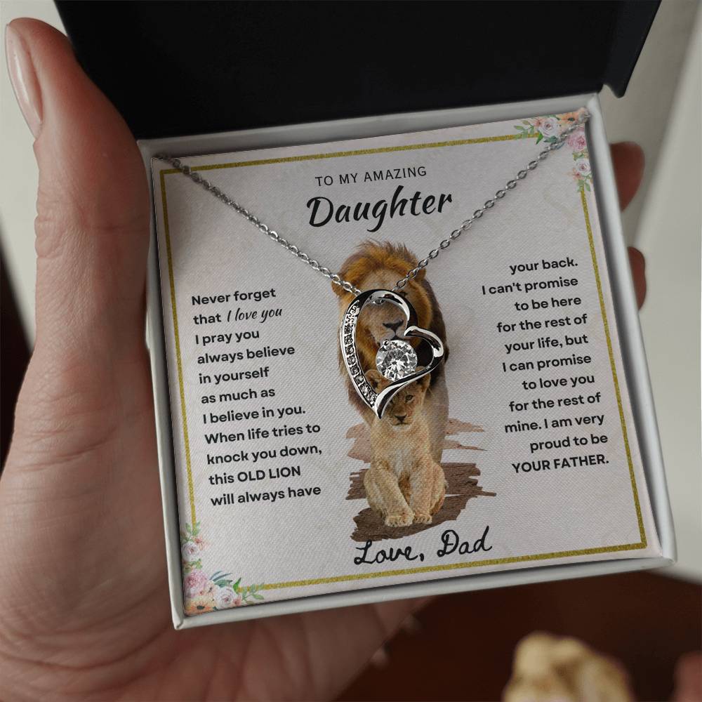 Daughter - Proud Father - Forever Love Necklace