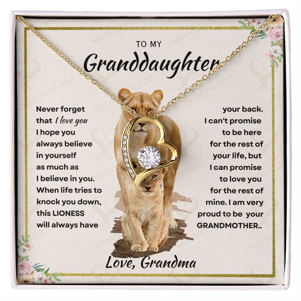 Granddaughter - Proud Grandma - Forever Love Necklace