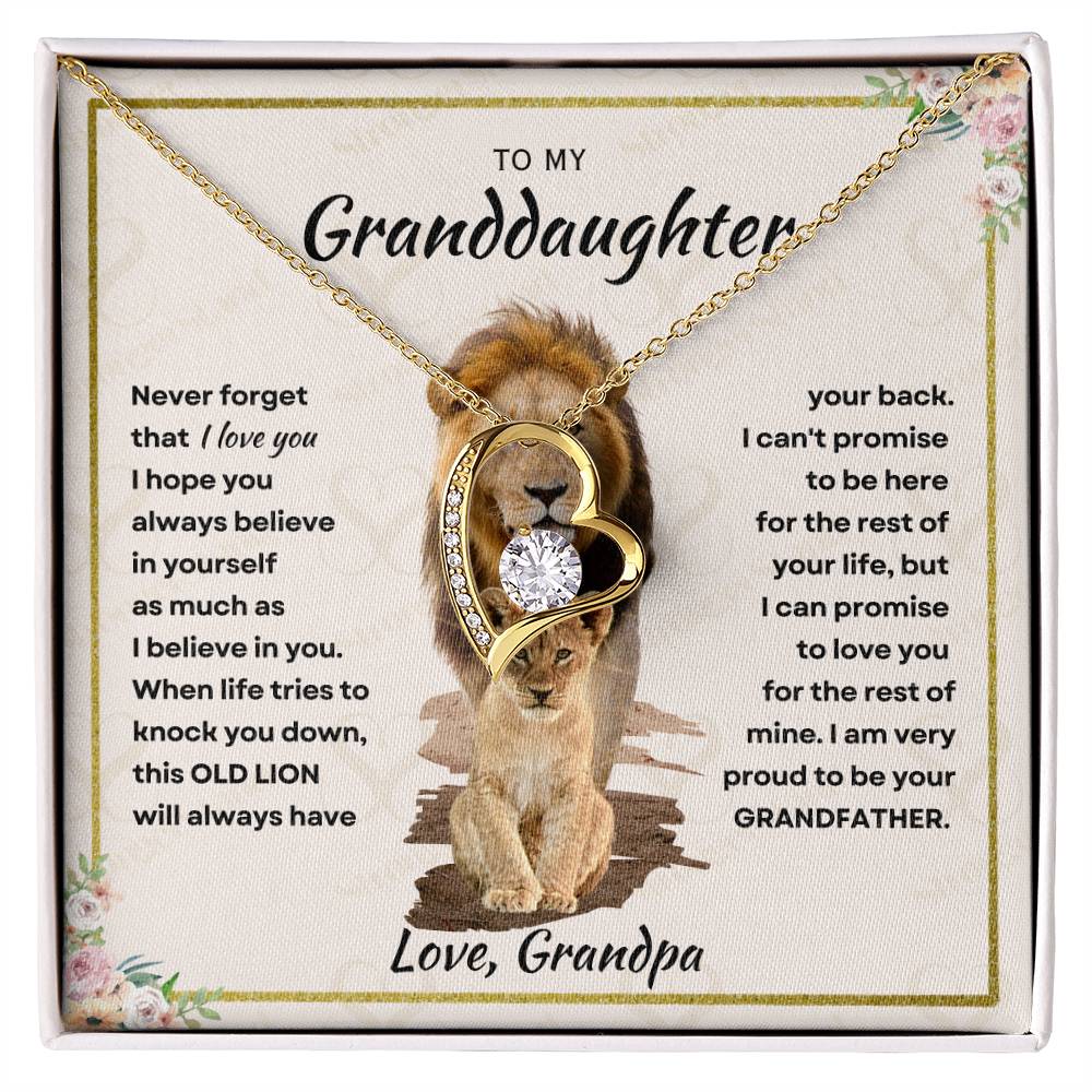 granddaughter - Proud Grandpa - Forever Love Necklace