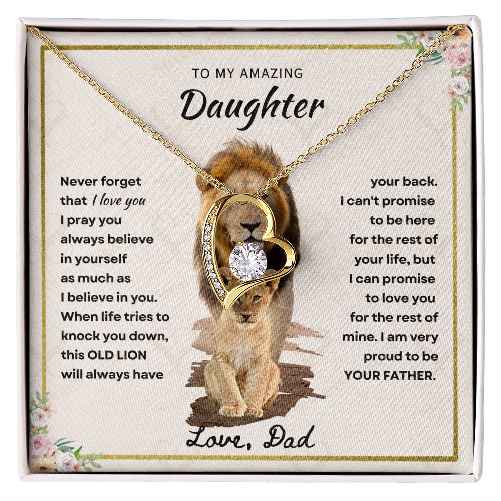 Daughter - Proud Father - Forever Love Necklace