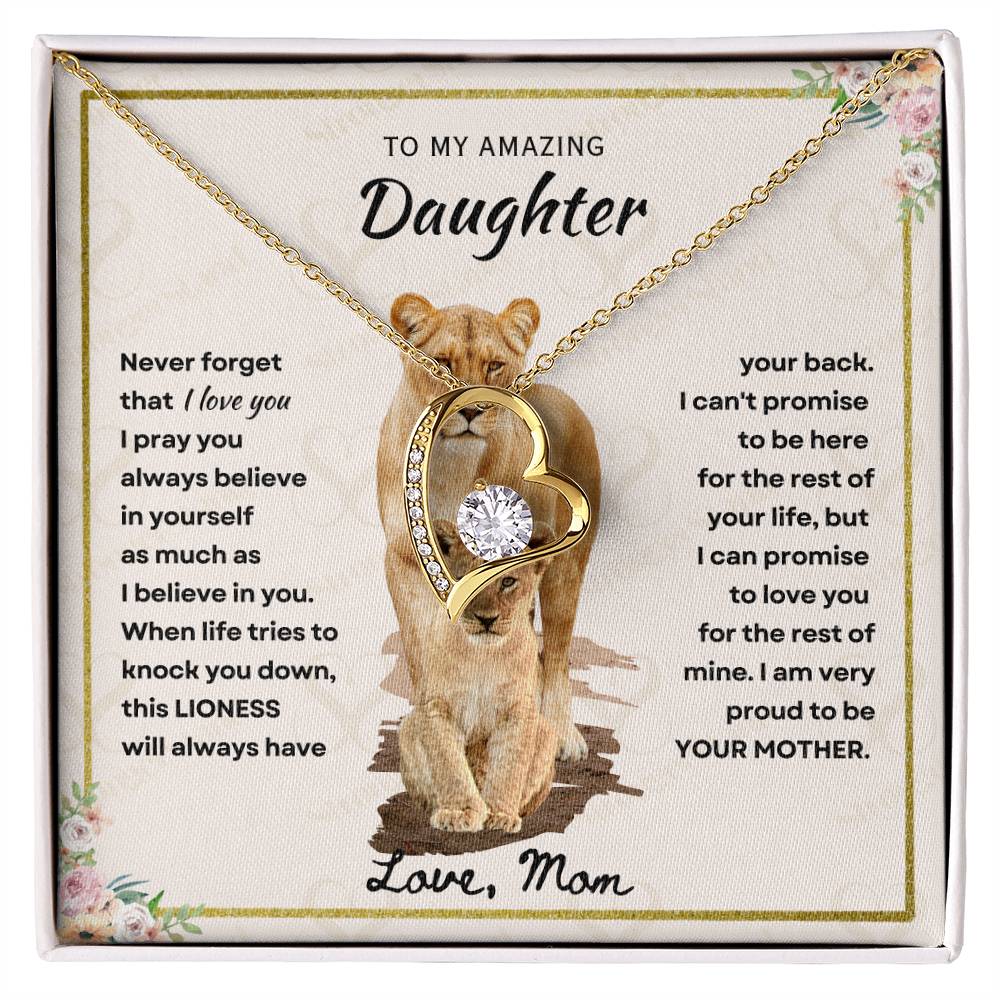 Daughter - Proud Mother - Forever Love Necklace