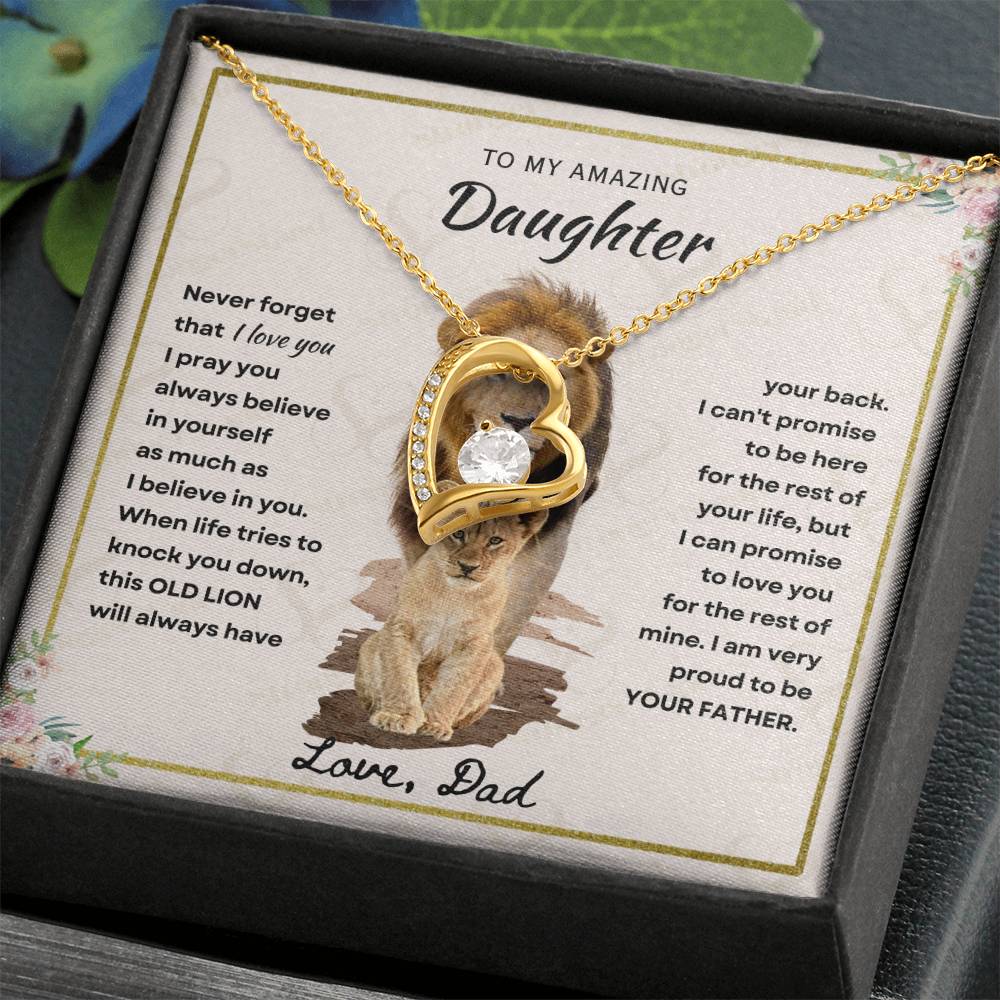 Daughter - Proud Father - Forever Love Necklace