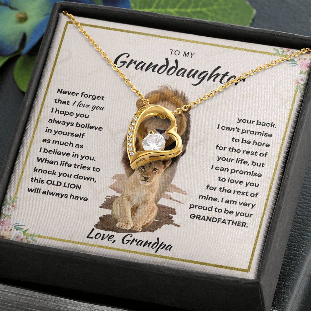 granddaughter - Proud Grandpa - Forever Love Necklace